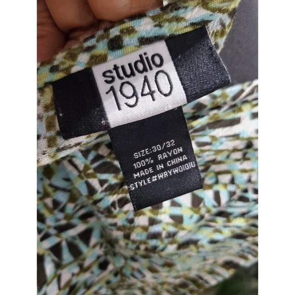 Studio 1940 Women Multicolor Rayon Sleeveless Scoop Neck Long Maxi Dress Size 32 - Picture 8 of 10